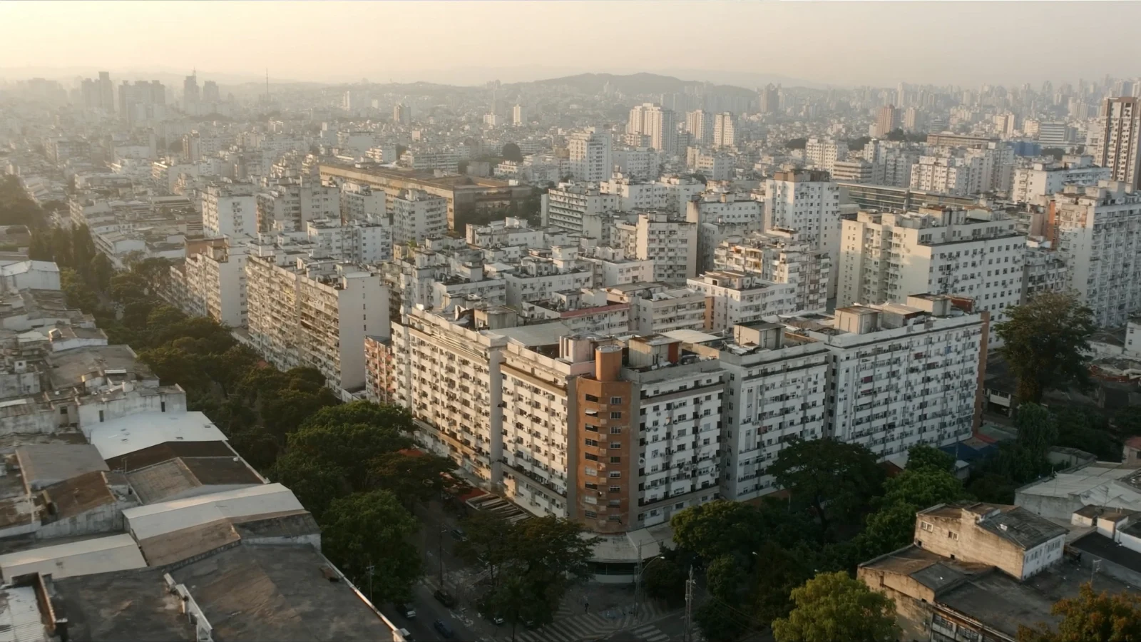Vista de bairro residencial verticalizado em São Paulo